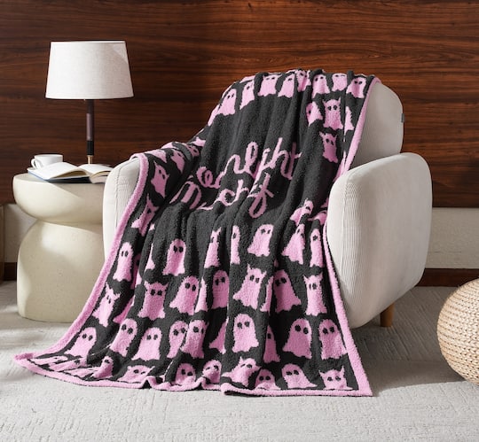 50" x 60" Purple Ghost Moonlight Mischief Throw Blanket by Ashland®